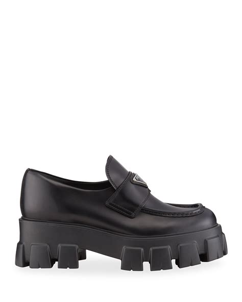 prada logo platform loafer